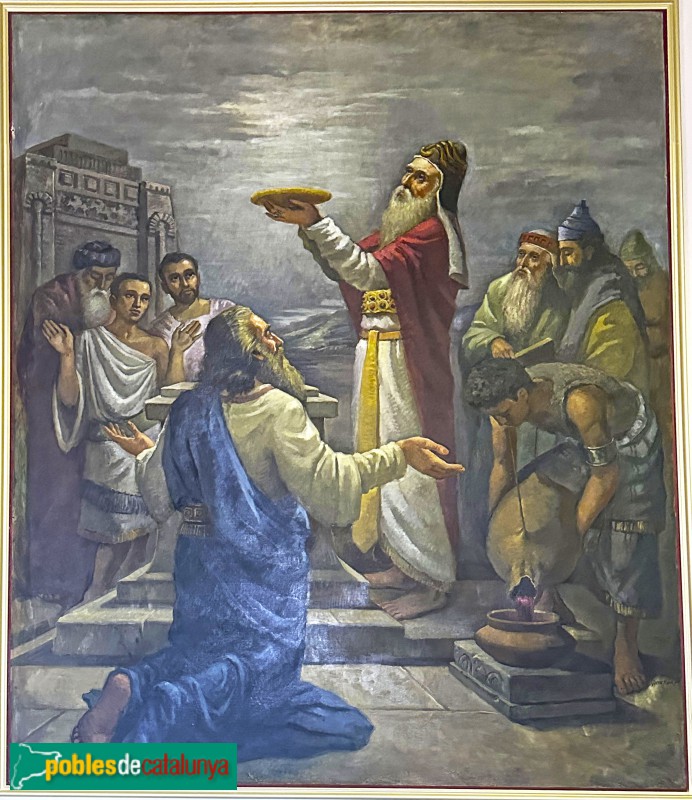 Sant Just Desvern - Església dels sants Just i Pastor. Pintura de Joan Torras i Viver