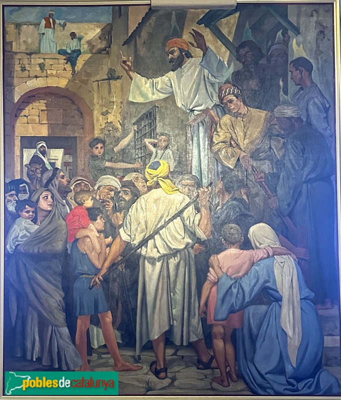 Sant Just Desvern - Església dels sants Just i Pastor. Pintura de Joan Torras i Viver