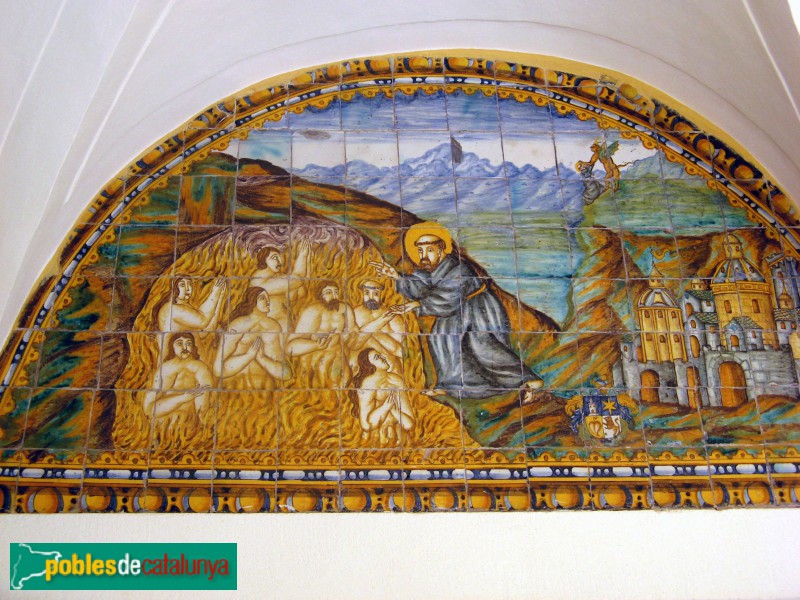 Terrassa - Plafons ceràmics del claustre de Sant Francesc