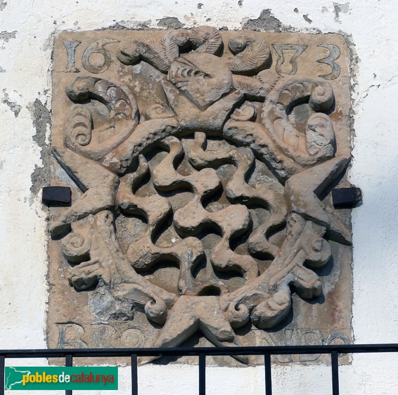 Torres de Segre - Castell de Torres. Escut del comanador Guillem Brondó