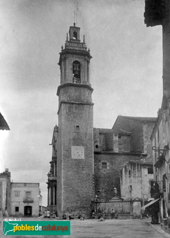 Celrà - Església de Sant Feliu. Postal antiga