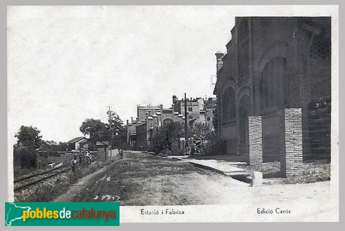 Celrà - Fàbrica Pagans. Postal antiga