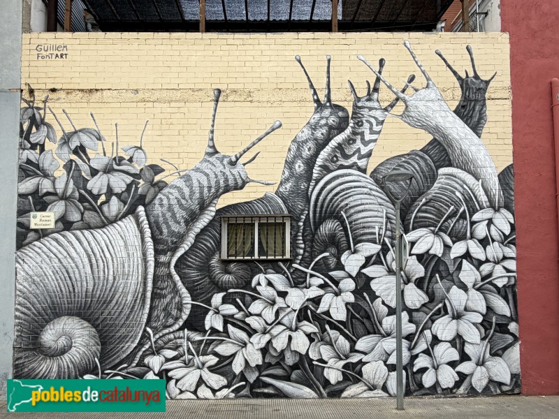 Torrefarrera - Mural <i>Els helícids</i> (Guillem Font, 2024)