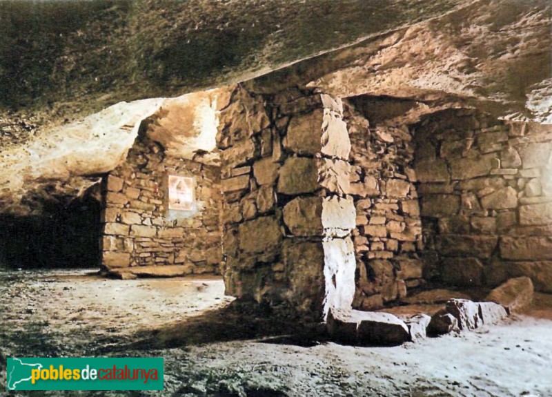 Aitona - Cova del Pare Palau. Postal antiga