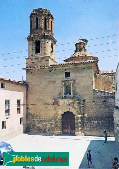 Massalcoreig - Església de Sant Bartomeu. Postal antiga