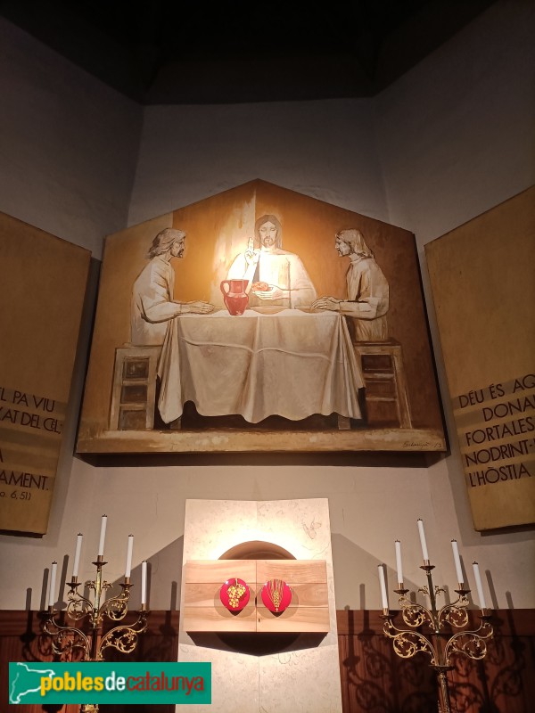 Montblanc - Capella del Santíssim a Santa Maria de Montblanc, El sopar d’Emmaús (Ismael Balanyà,1973)