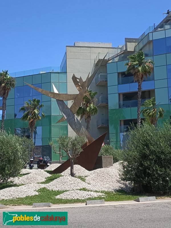 Barcelona - Escultura Homenatge al Patí de Vela