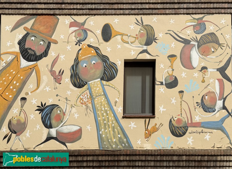 Alfarràs - Mural dels Gegants