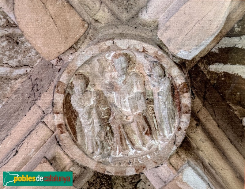 Almenar - Església de Santa Maria. Clau de volta