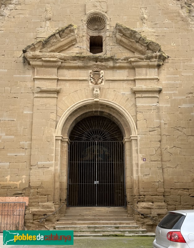 Almenar - Església de Santa Maria. Portada barroca