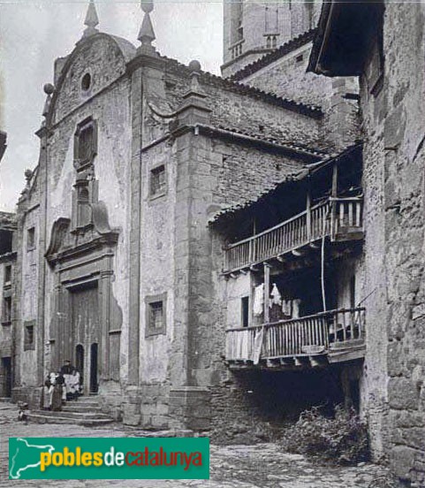 Rupit - Església de Sant Miquel (Foto: <i>Lluís G. Olivella -Arxiu Fotogràfic Centre Excursionista de Catalunya-</i>, 1920) Rupit - Església de Sant Miquel