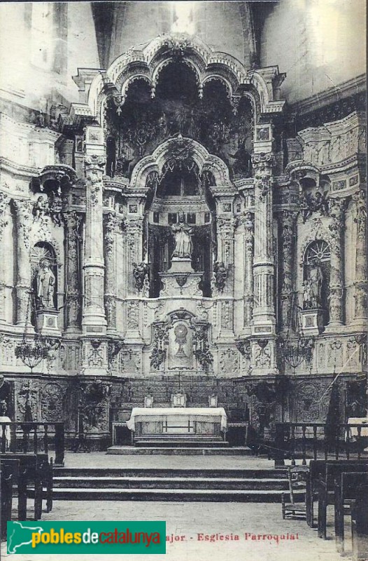 L´Escala - Església de Sant Pere. Altar barroc destruït l'any 1936 (Foto: Albert Esteves, 2026) L´Escala - Església de Sant Pere. Altar barroc destruït l'any 1936