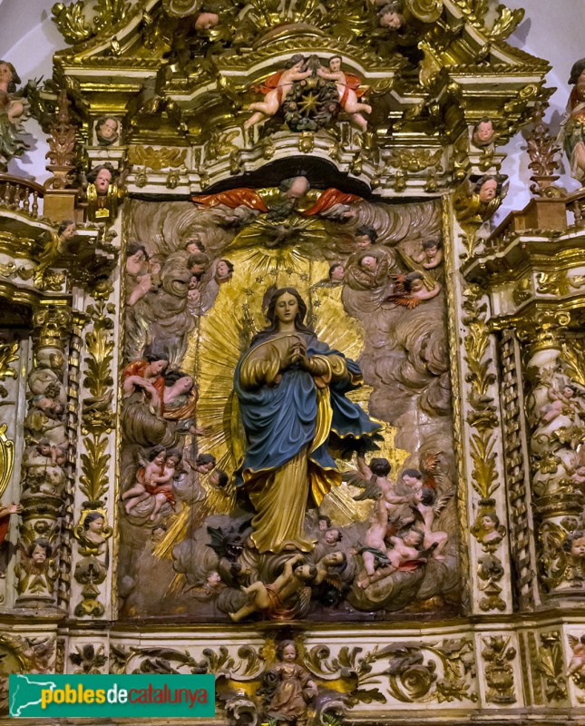 Sitges - Església de Sant Bartomeu i Santa Tecla. Retaule de la Immaculada