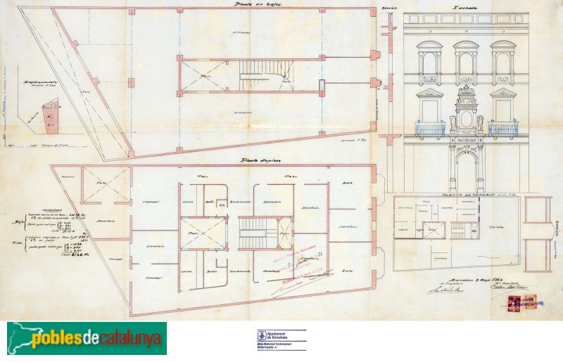 Barcelona - Consell de Cent, 477. Plànol <i> Arxiu Municipal Contemporani de Barcelona</i> Barcelona - Consell de Cent, 477. Plànol <i> Arxiu Municipal Contemporani de Barcelona</i>