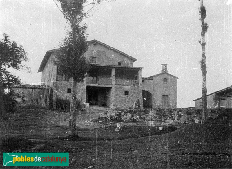 Santa Eugènia de Berga - Mas Mitjà (Foto: <i>Josep A. Bertran - Arxiu Centre Excursionista de Catalunya-</i>>, 1933) Santa Eugènia de Berga - Mas Mitjà