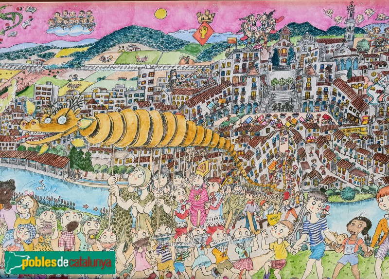 Manlleu - Mural Els Rentants