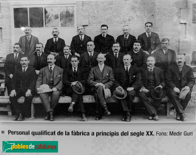 Sant Vicenç de Torelló - Personal qualificat de la fàbrica a inicis del segle XX