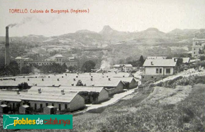 Sant Vicenç de Torelló - Colònia Borgonyà. Postal antiga