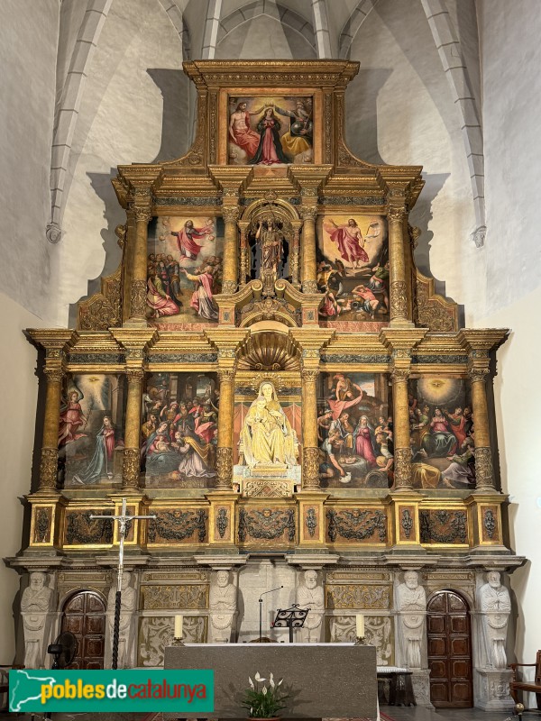 Palamós - Església de Santa Maria del Mar. Retaule major (Foto: Albert Esteves, 2026) Palamós - Església de Santa Maria del Mar. Retaule major